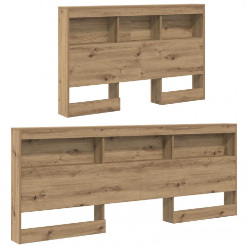 Opbevaringssengegavl L-formet - Artisan egetræ