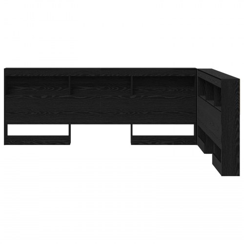 Opbevaringssengegavl i sort eg - 207,5 x 152,5 x 76,5 cm