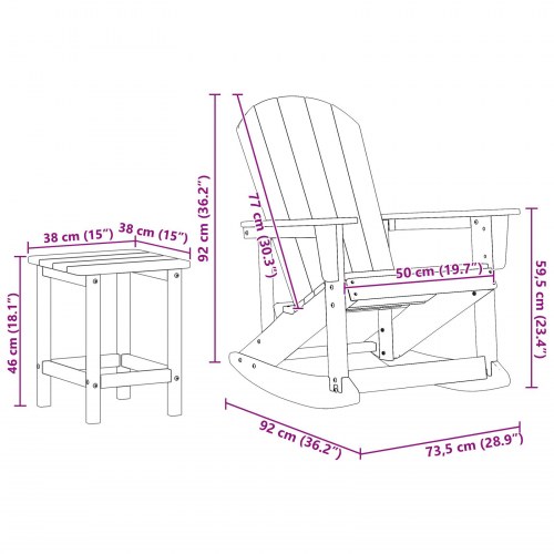 Have lounge sæt Marineblå HDPE