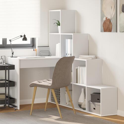 Hjørneskrivebord Hvid 101,5 x 149,5 x 149,5 cm Konstrueret træ