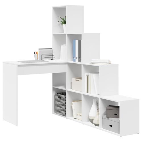 Hjørneskrivebord Hvid 101,5 x 149,5 x 149,5 cm Konstrueret træ