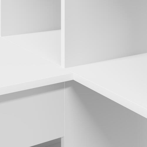 Hjørneskrivebord Hvid 101,5 x 149,5 x 149,5 cm Konstrueret træ