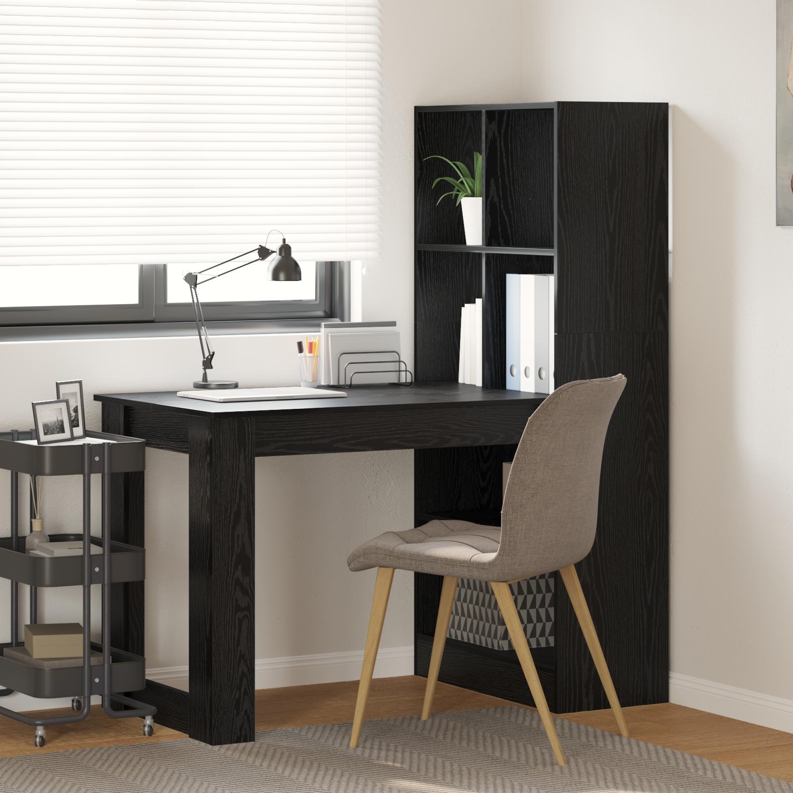 Bord Sort Eg 122 X 67 X 145 Cm Konstrueret Træ Og Spånplade