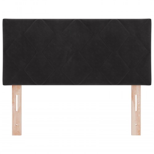 LED sengegavl 100 cm - sort fløjl