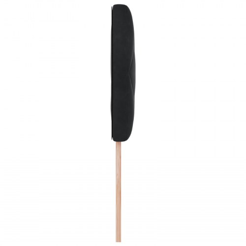 LED sengegavl 100 cm - sort fløjl