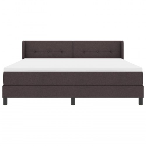 Kontinentalseng med madras Mørk Brun 200 x 180 cm Polyester