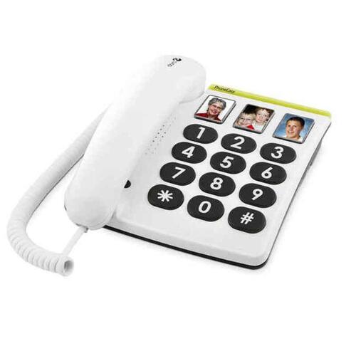 Fastnettelefon til ældre Doro PhoneEasy 331ph Hvid