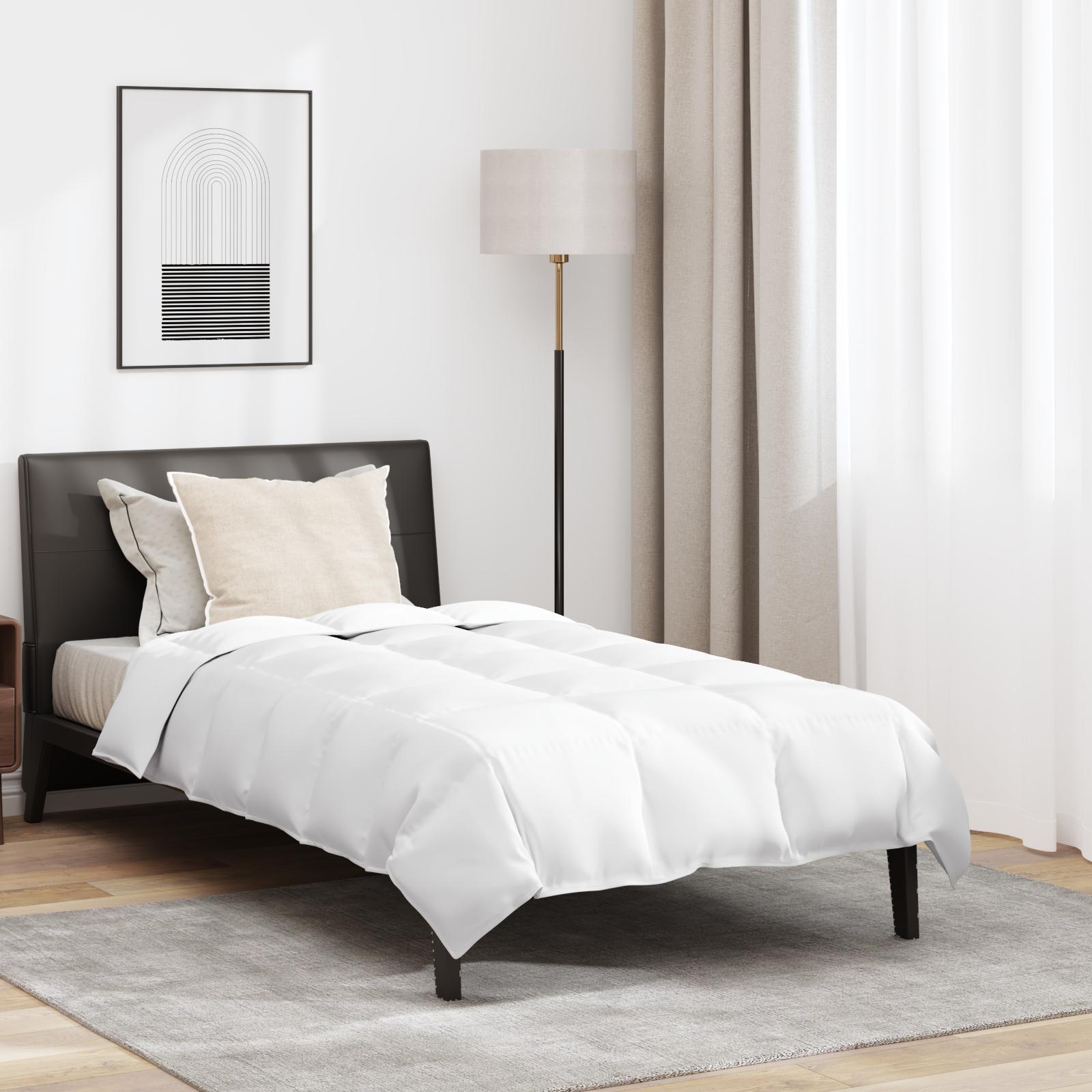 Dyne med pude 2 stk Hvid 155 x 200 cm Dun