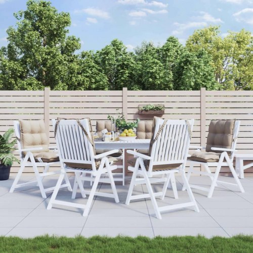 Stolehynde med lav ryg 6 stk. oxfordstof gråbrun (OUTLET A)