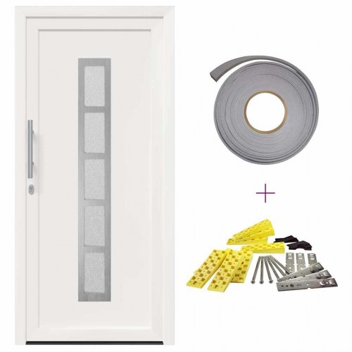 Hoveddør Hvid 88 x 200 cm PVC