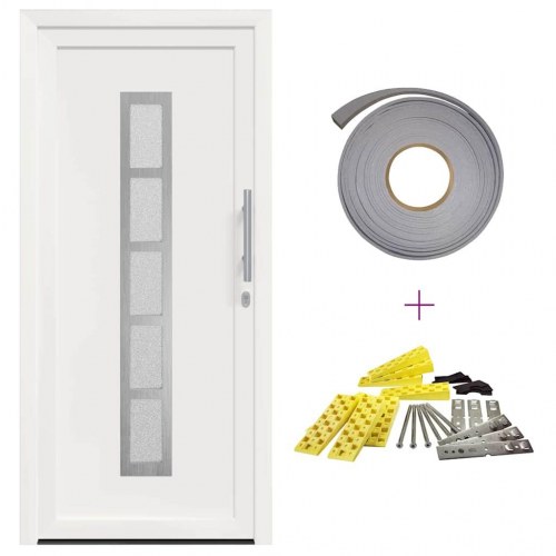 Hoveddør Hvid 108 x 208 cm PVC