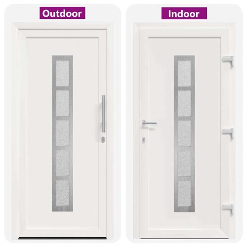 Hoveddør Hvid 108 x 208 cm PVC