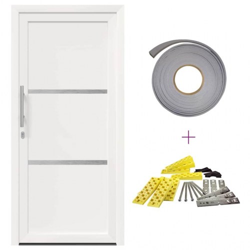 Hoveddør Hvid 88 x 200 cm PVC