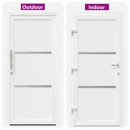 Hoveddør Hvid 88 x 200 cm PVC