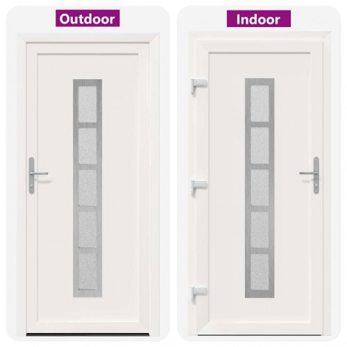 Hoveddør Hvid 98 x 200 cm PVC