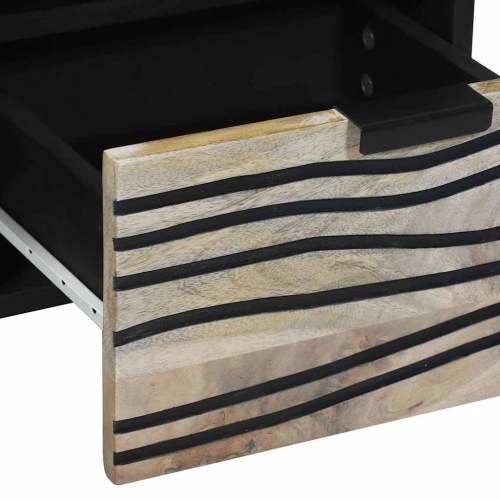 Medieopbevaringsskabe & -reoler Hvid og sort 100 x 33.5 x 46 cm