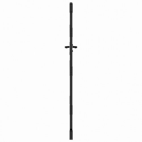 Haveport Andet med lås Sort 105 x 200 cm Pulverlakeret Stål
