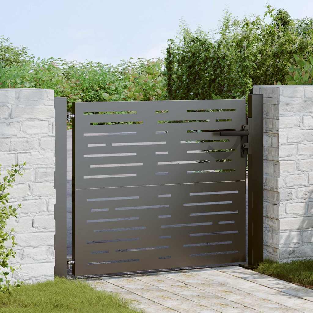 Haveport, Haveport 105x75 cm Corten Stål Kvadratisk Design Sort