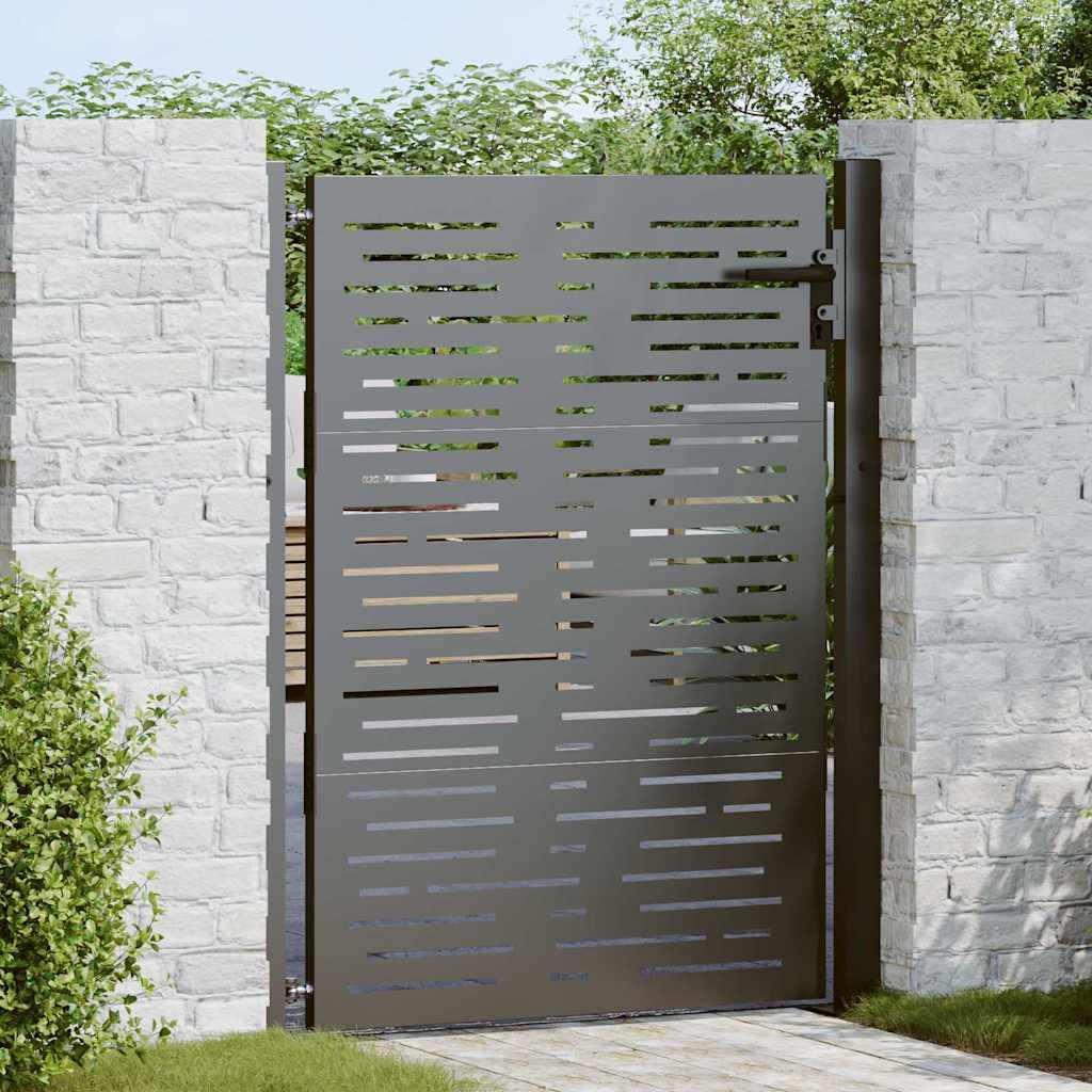 Haveport, Haveport 105x75 cm Corten Stål Kvadratisk Design Sort