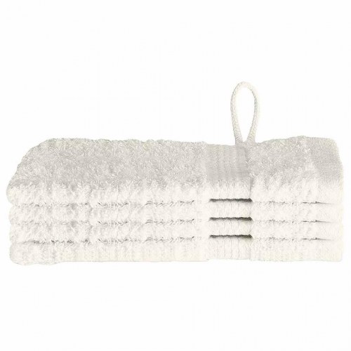 Vaskeklude 4 stk Creme 15 x 21 cm Bomuld