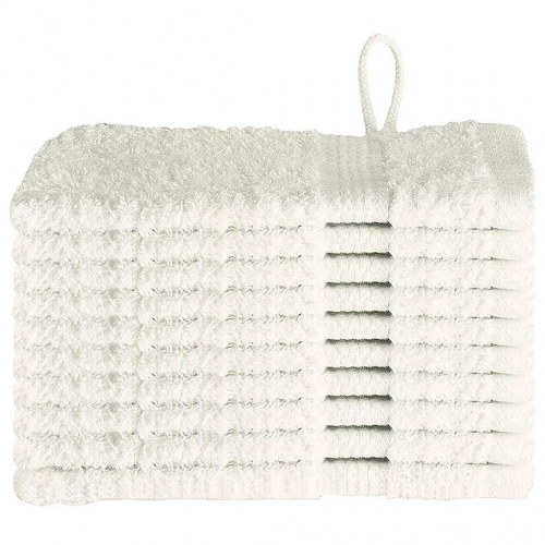 Vaskeklude 10 stk Creme 15 x 21 cm Bomuld