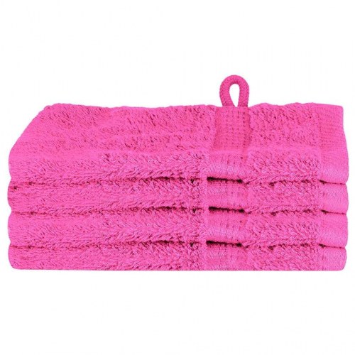 Vaskeklude 4 stk Pink 15 x 21 cm Bomuld