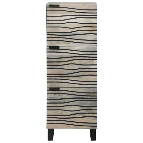 Medieopbevaringsskabe & -reoler Hvid og sort 40 x 33.5 x 110 cm