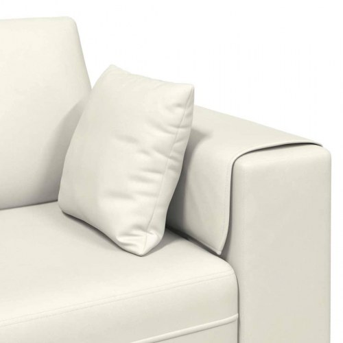 Fløjls Sofa med pude med pude Creme 208 cm Fløjl