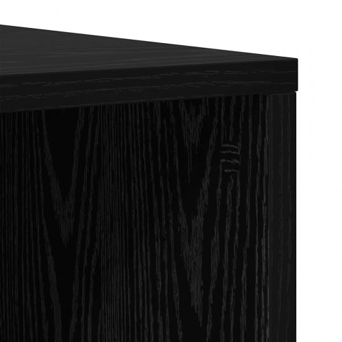 TV-møbelsæt 2 stk Sort eg 37 x 35 x 107 cm Konstrueret træ
