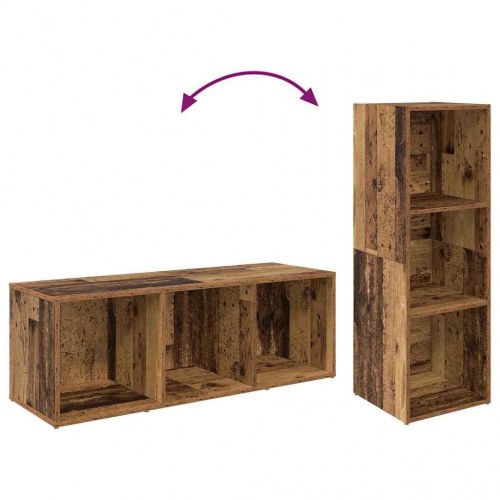 TV-møbelsæt 2 stk Gammelt træ 37 x 35 x 107 cm Konstrueret træ
