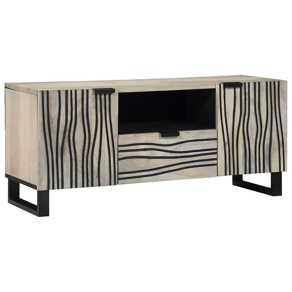 Medieopbevaringsskabe & -reoler Hvid og sort 105 x 33 x 46 cm