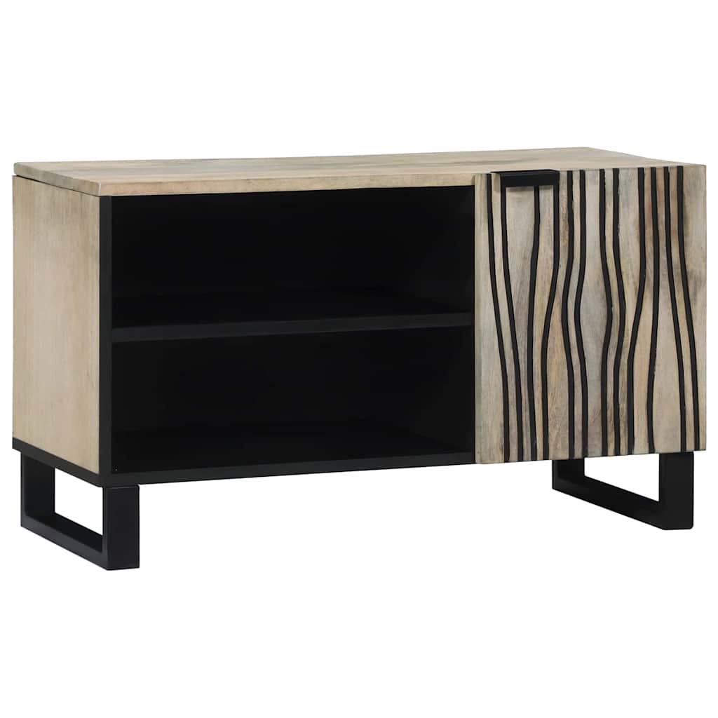 Medieopbevaringsskabe & -reoler Hvid og sort 80 x 33 x 46 cm