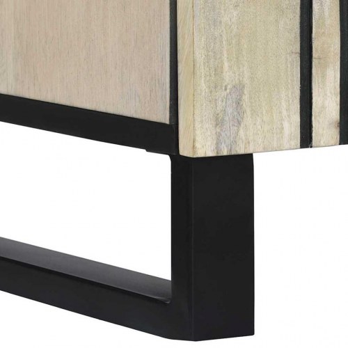 Badeværelsesskab med skuffe med hylde med opbevaring med dør Hvid og sort 38 x 33.5 x 160 cm