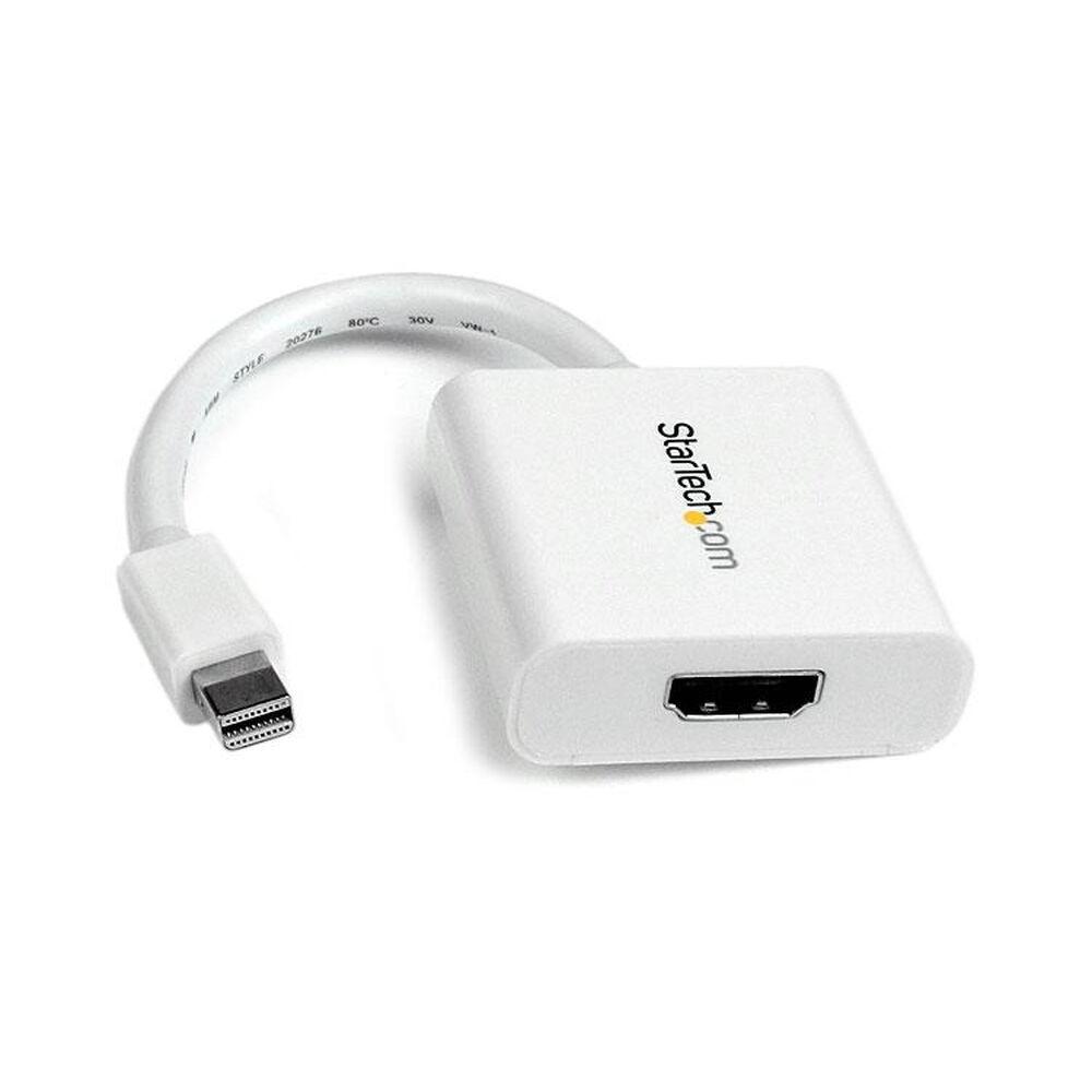 Mini Display Port Til Hdmi Adapter Startech Mdp2hdw Hvid