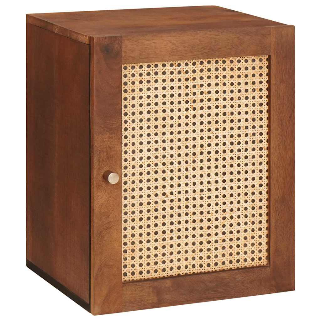 Badeværelsesskab med hylde Vægmonteret Brun 38 x 33.5 x 48 cm billede