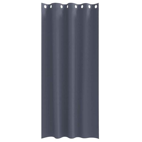 Gardiner med gardiner 2 stk Antracitgrå 245 x 140 cm Polyester