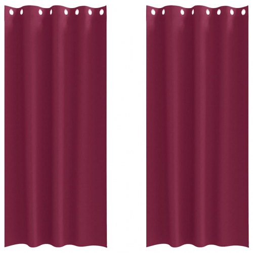 Gardiner med gardiner 2 stk Vinrød 245 x 140 cm Polyester
