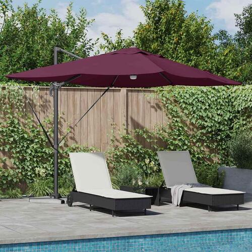Cantilever parasol - Bordeaux Rød Bordeaux rød Metal og stof Mellem
