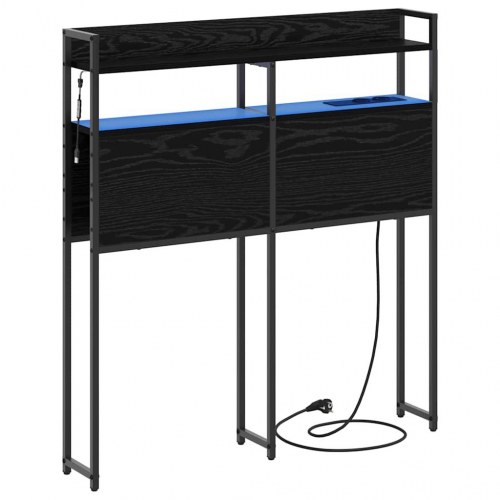 Opbevaringshovedgavl Sort Eg 90 cm Konstrueret træ