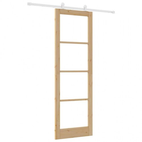 Glidedør med hardware sæt 'ORKDAL'Massivt træ & glas&& Indvendig dør med glas 'ORKDAL'78x232x4 cm Massivt træ Fyrretræ