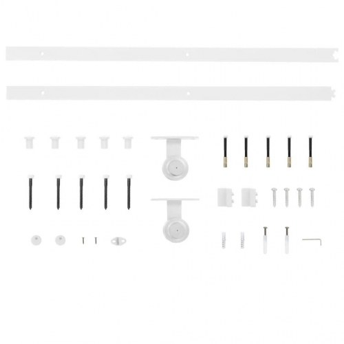 Glidedør med hardware sæt 'ORKDAL'Massivt træ & glas&& Indvendig dør med glas 'ORKDAL'78x232x4 cm Massivt træ Fyrretræ