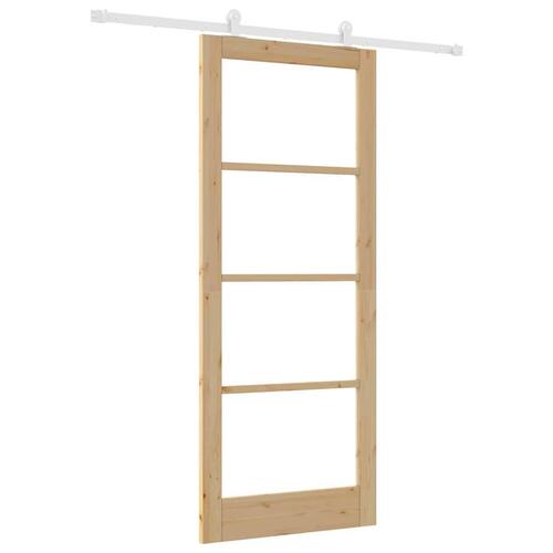 Glidedør med Hardware Sæt 'ORKDAL'Massiv Træ & Glas&& Indvendig Dør med Glas 'ORKDAL'86x211x4 cm Massiv Fyrretræ