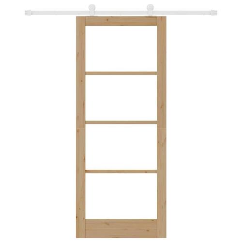 Glidedør med Hardware Sæt 'ORKDAL'Massiv Træ & Glas&& Indvendig Dør med Glas 'ORKDAL'86x211x4 cm Massiv Fyrretræ