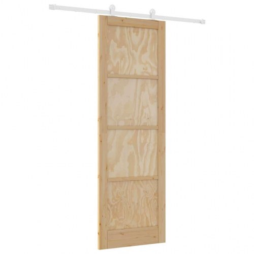 Skydedør med hardware sæt 78x232 cm massivt fyrretræ&& indvendig dør 'ORKDAL'78x232x4 cm massivt fyrretræ