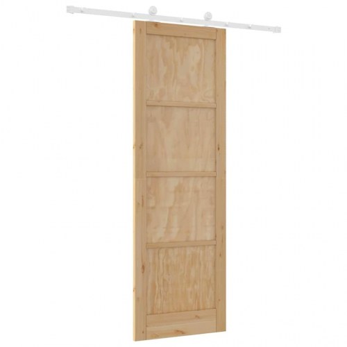 Skydedør med hardware sæt 78x232 cm massivt fyrretræ&& indvendig dør 'ORKDAL'78x232x4 cm massivt fyrretræ