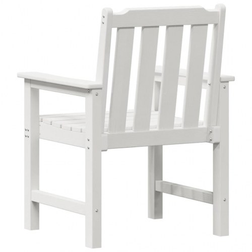 Havemøbler til spisning 6 stk Hvid 65.5x55.5x88 cm HDPE&& havemøbler til spisning 2 stk Hvid HDPE