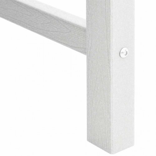 Havemøbler til spisning 6 stk Hvid 65.5x55.5x88 cm HDPE&& havemøbler til spisning 2 stk Hvid HDPE