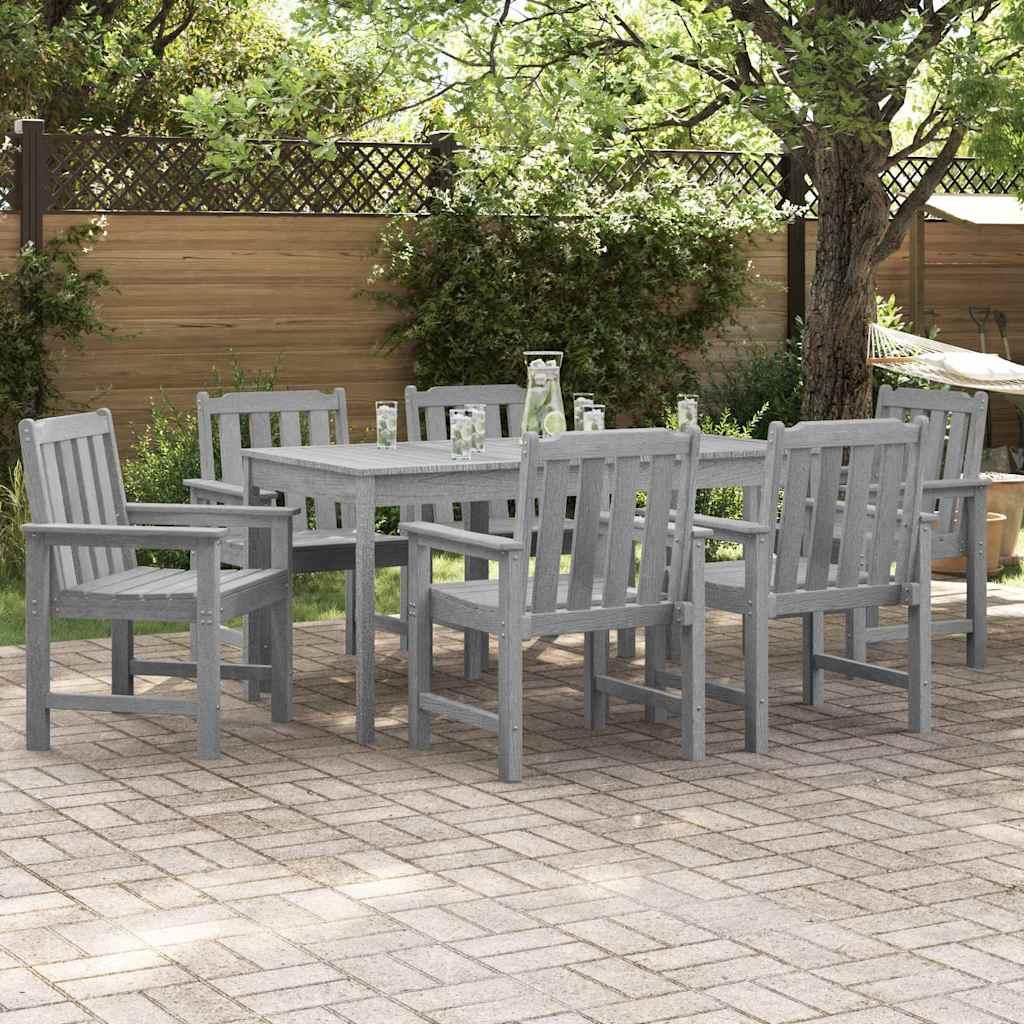 Havemøbel spise stol 6 stk Lysegrå 65.5 x 55.5 x 88cm Plastik