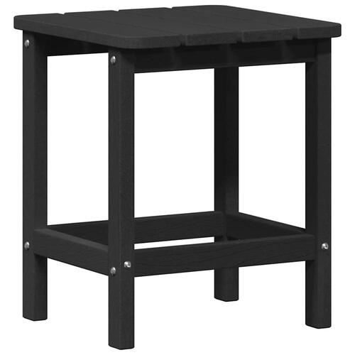 3 Delt Have Lounge Sæt Sort HDPE&& Adirondack Stol Sort 74x82x91 cm HDPE&& Adirondack Sidebord Sort 38x38x45 cm HDPE