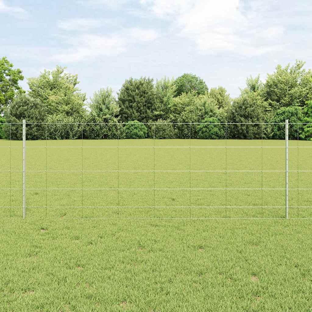 Vildthegn med stolper - 25 x 0,8 m hegn i galvaniseret stål